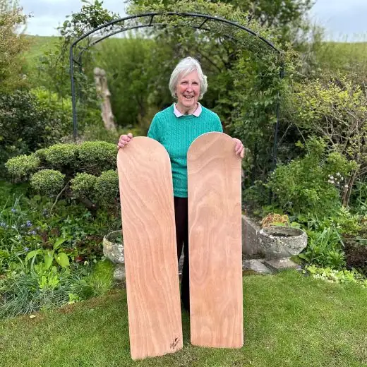 Sue Dennett with blank boards